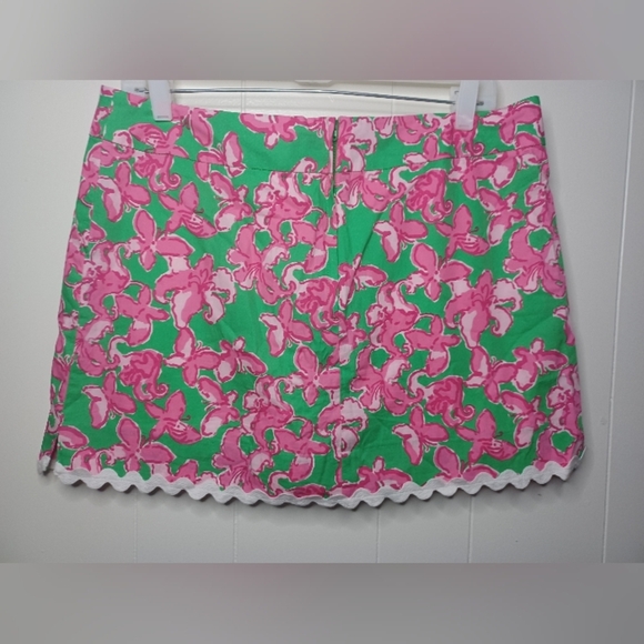 Lilly Pulitzer Pink and Green Floral Mini Skirt - Picture 4 of 8